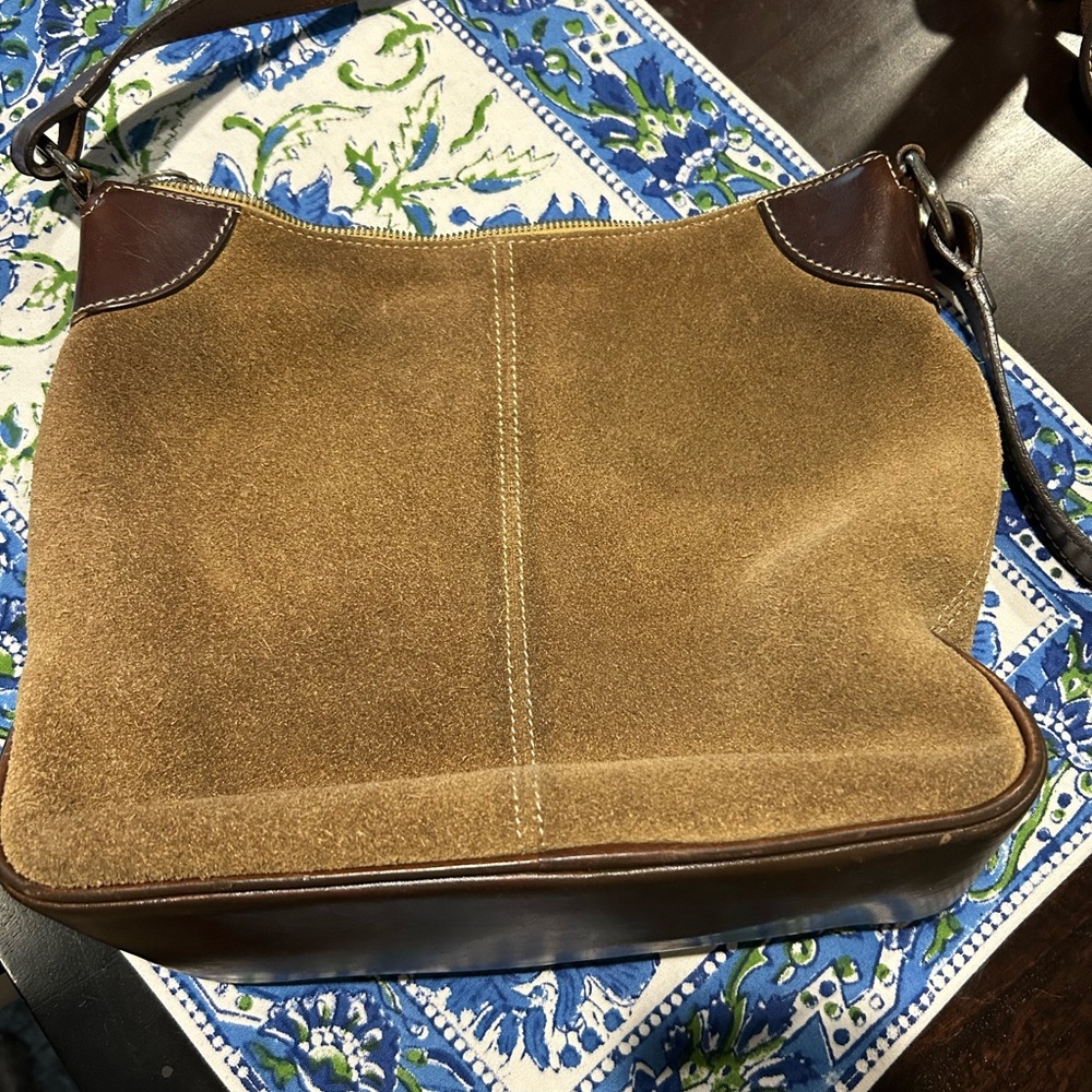 Dooney & Bourke Brown Suede Bag - Picture 7 of 11